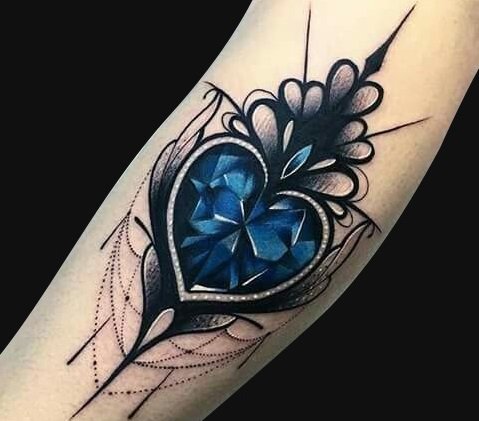 钻石纹身图案:44款漂亮的钻石纹身图案的的含义 - 798纹身网