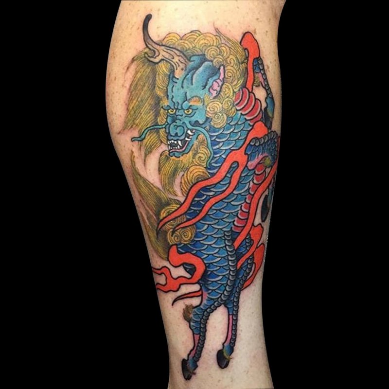 麒麟纹身推荐30款精美的麒麟纹身图案开运必备
