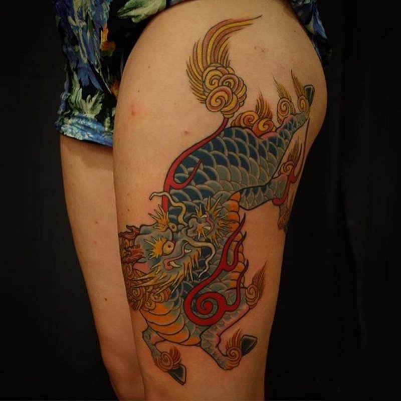 麒麟纹身推荐30款精美的麒麟纹身图案开运必备